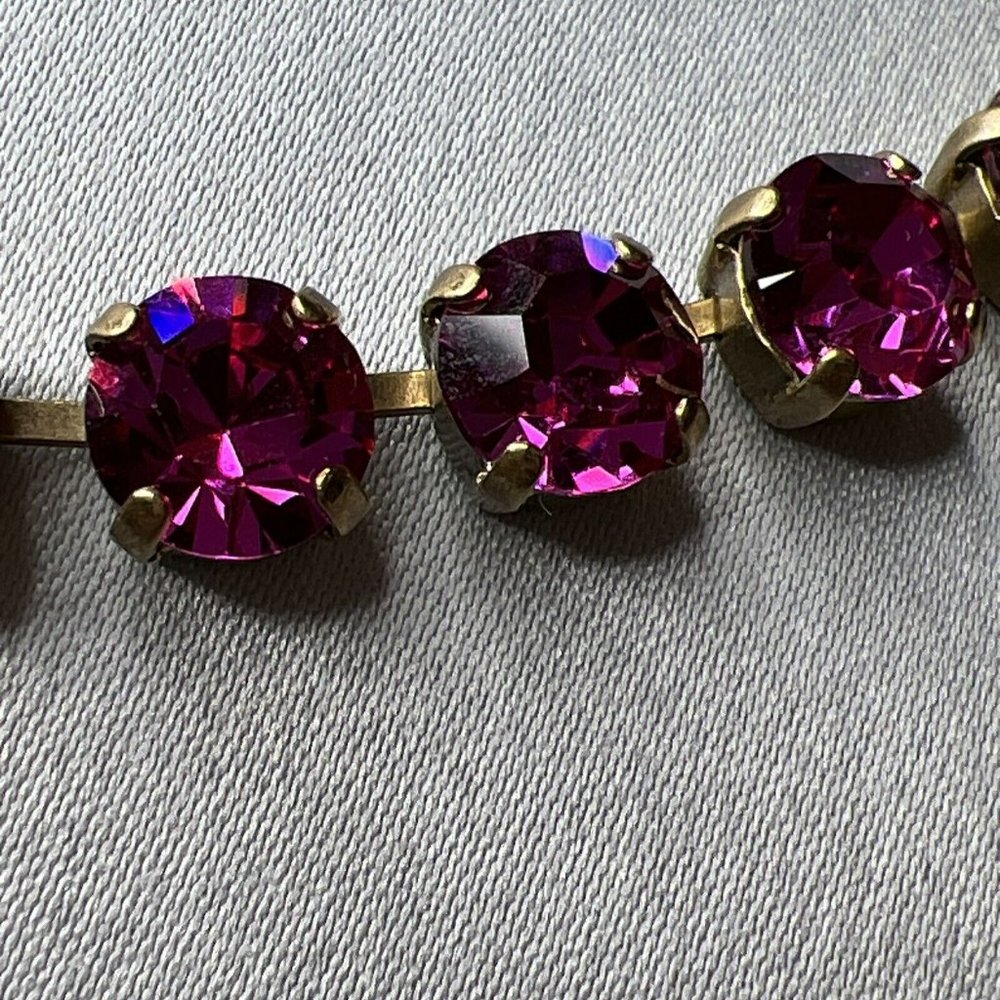 Loren Hope Arista Slider Necklace Fuchsia Deep Pink 18K Gold Finish No b… - Picture 5 of 10